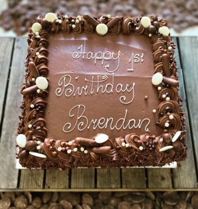 easy option for square birthday cake | Simple cake designs, Square birthday  cake, Chocolate cake designs