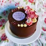 Mothers Day Chocolate Cake with flowers
